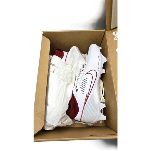 Nike Vapor Edge Pro 360 2 TB Cleats White Team Crimson Mens Size 11 NWB - Picture 10 of 16